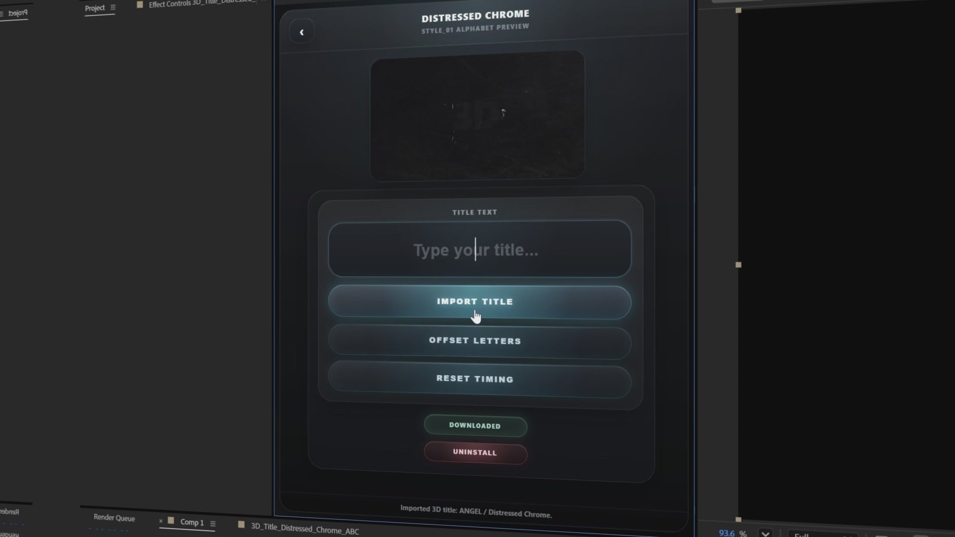 3D Title Engine